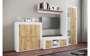 VCM Kommode Usilo Weiss/Honig-Eiche