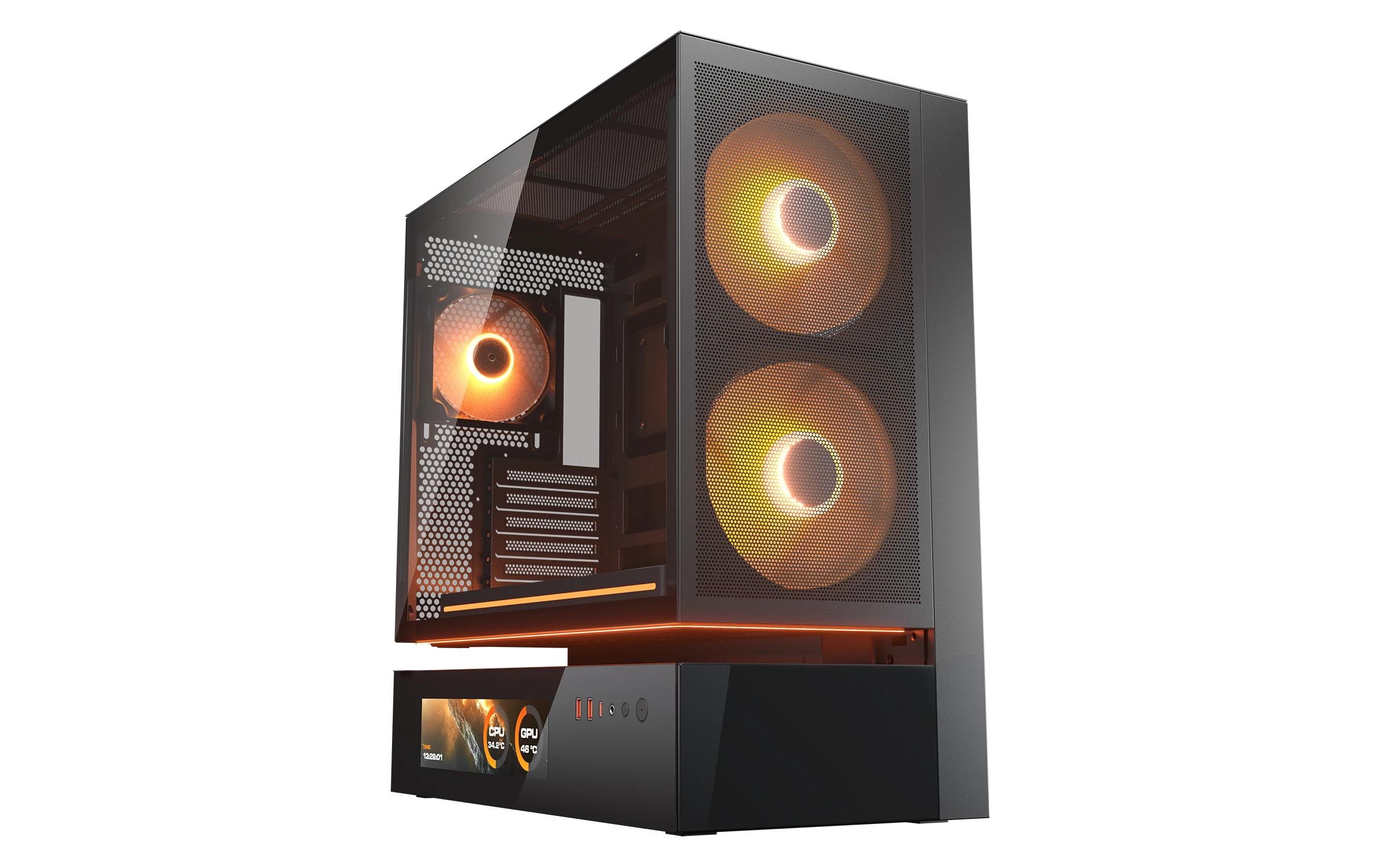 2206509 - Mediatech Cougar Case CFV235 Vision ARGB Midi-Tower, Mesh, LCD, Schwarz kaufen Schweiz | Mediatech.ch