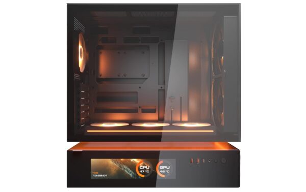 2206509_6 - Mediatech Cougar Case CFV235 Vision ARGB Midi-Tower, Mesh, LCD, Schwarz