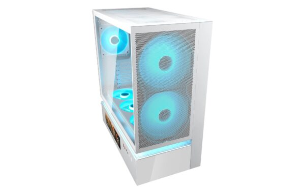 2206510_3 - Mediatech Cougar Case CFV235 Vision ARGB Midi-Tower, Mesh, LCD, Weiss