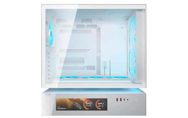 2206510_5 - Mediatech Cougar Case CFV235 Vision ARGB Midi-Tower, Mesh, LCD, Weiss