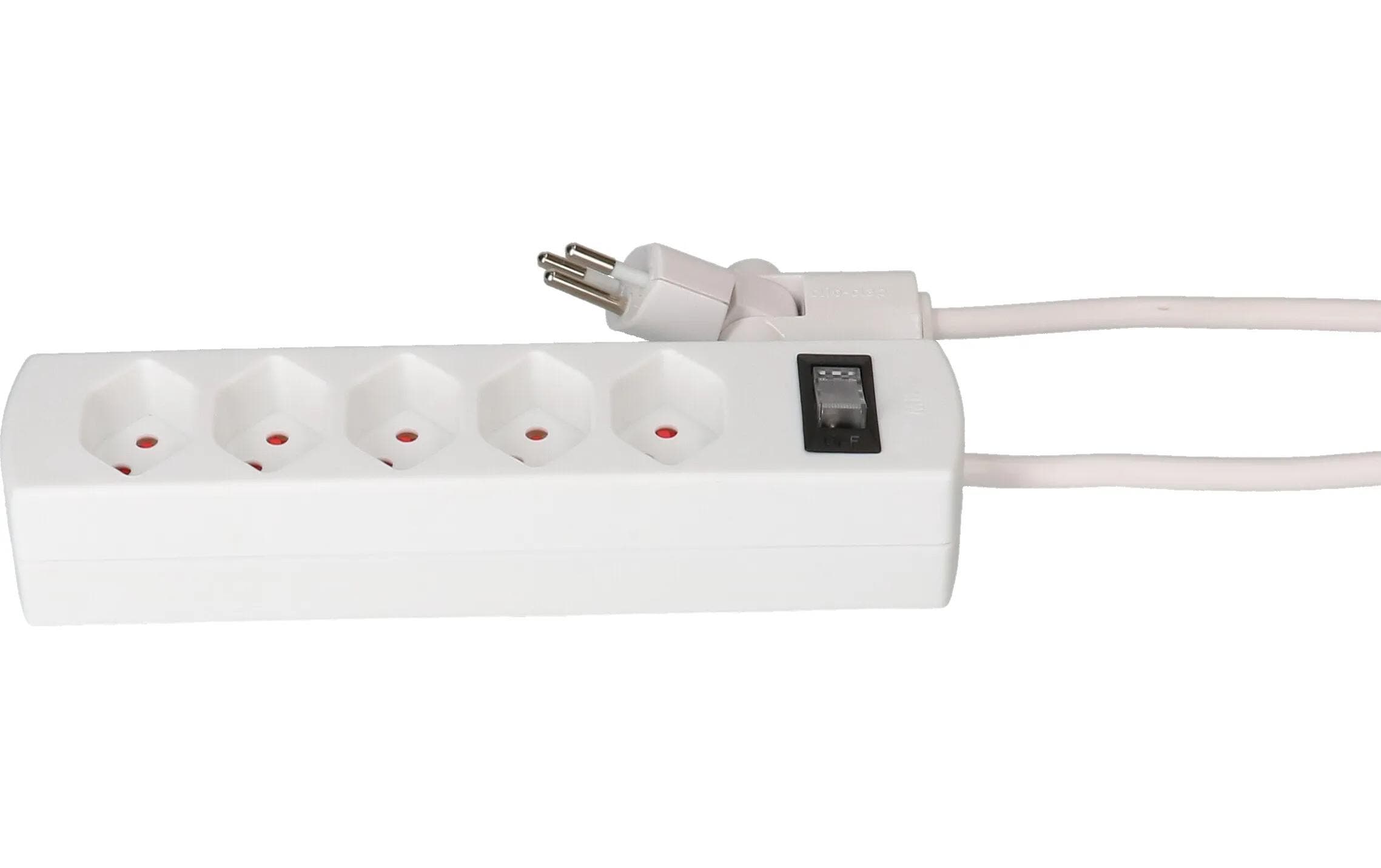 2207776 - Mediatech Max Hauri Doppelpack Steckdosenleiste Kit Safety Line, 5xT13, weiss kaufen Schweiz | Mediatech.ch