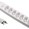 2207876 - Mediatech Max Hauri Doppelpack Steckdosenleiste Kit Safety Line, 7xT13, weiss