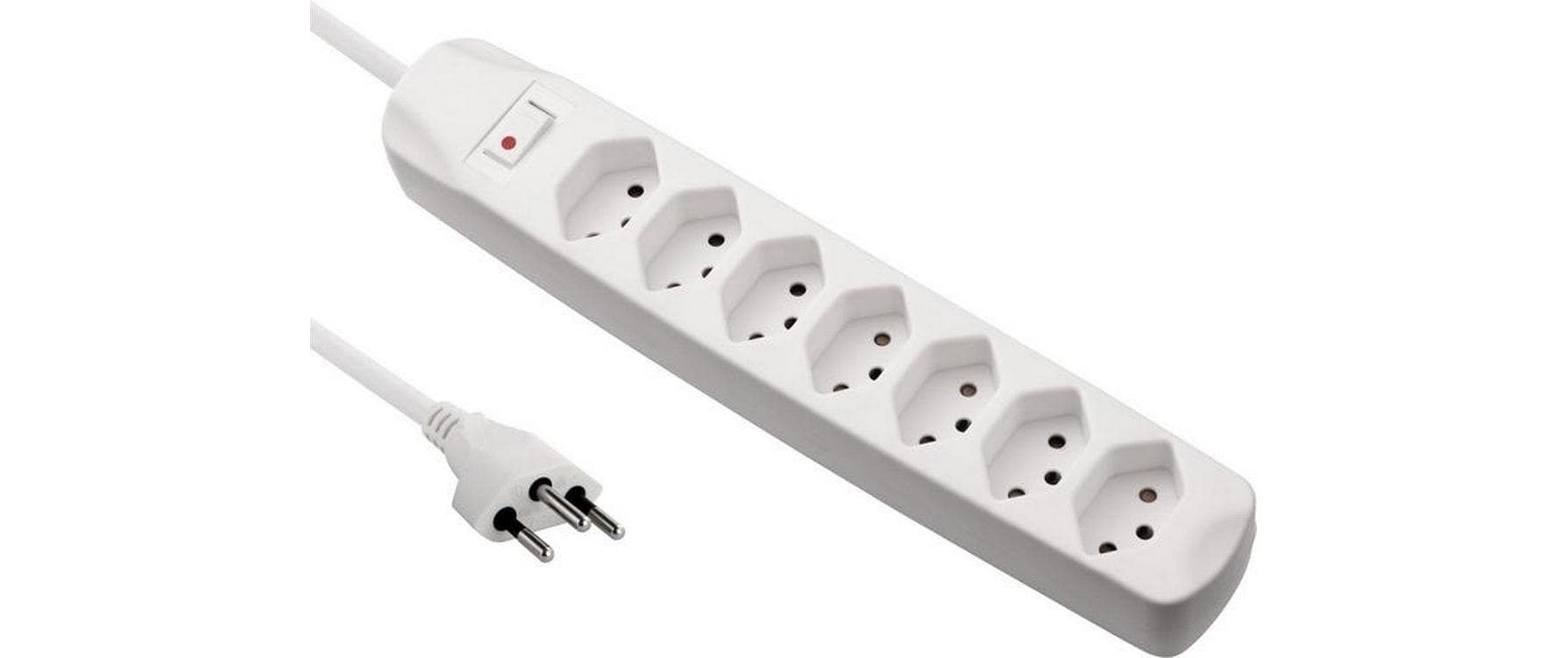 2207876 - Mediatech Max Hauri Doppelpack Steckdosenleiste Kit Safety Line, 7xT13, weiss kaufen Schweiz | Mediatech.ch