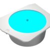 2210120 - Mediatech Coucar Gehäusezubehör Drehscheibe für FV270 Beleuchtet, Weiss