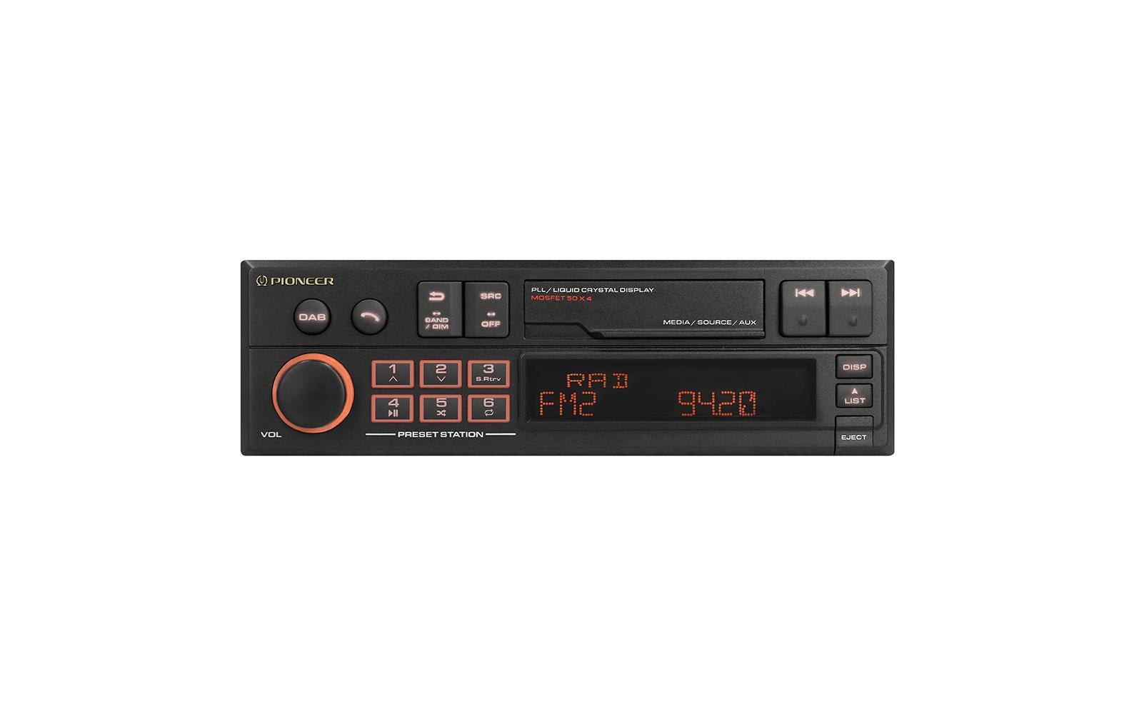 2210205 - Mediatech Pioneer SXT-C10PS 1-DIN DAB+ Bluetooth USB Aux Retro Design kaufen Schweiz | Mediatech.ch