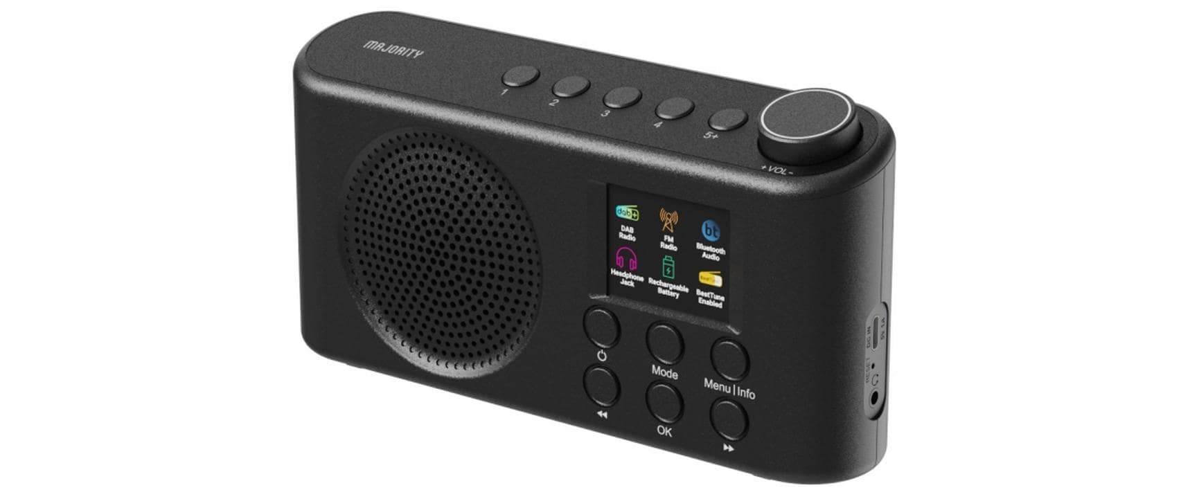 2210554 - Mediatech Majority Orwell-Pro DAB+ Radio mit Bluetooth und Weckfunktion kaufen Schweiz | Mediatech.ch