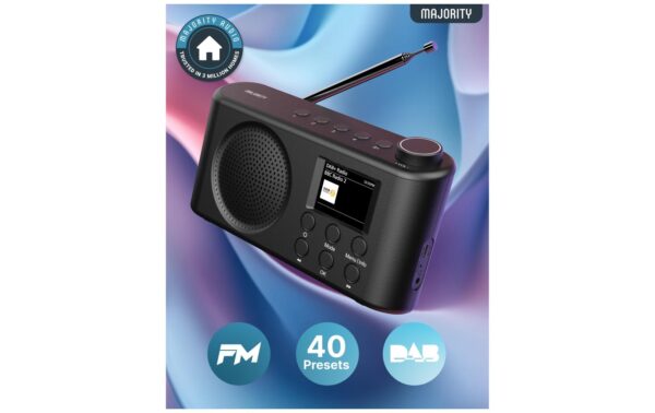 2210554_2 - Mediatech Majority Orwell-Pro DAB+ Radio mit Bluetooth und Weckfunktion