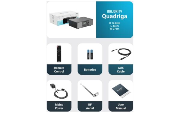 Majority Quadriga Internetradio DAB+ UKW Bluetooth Spotify