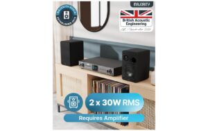 Majority D70X Passiv Regal-Lautsprecher Set Schwarz