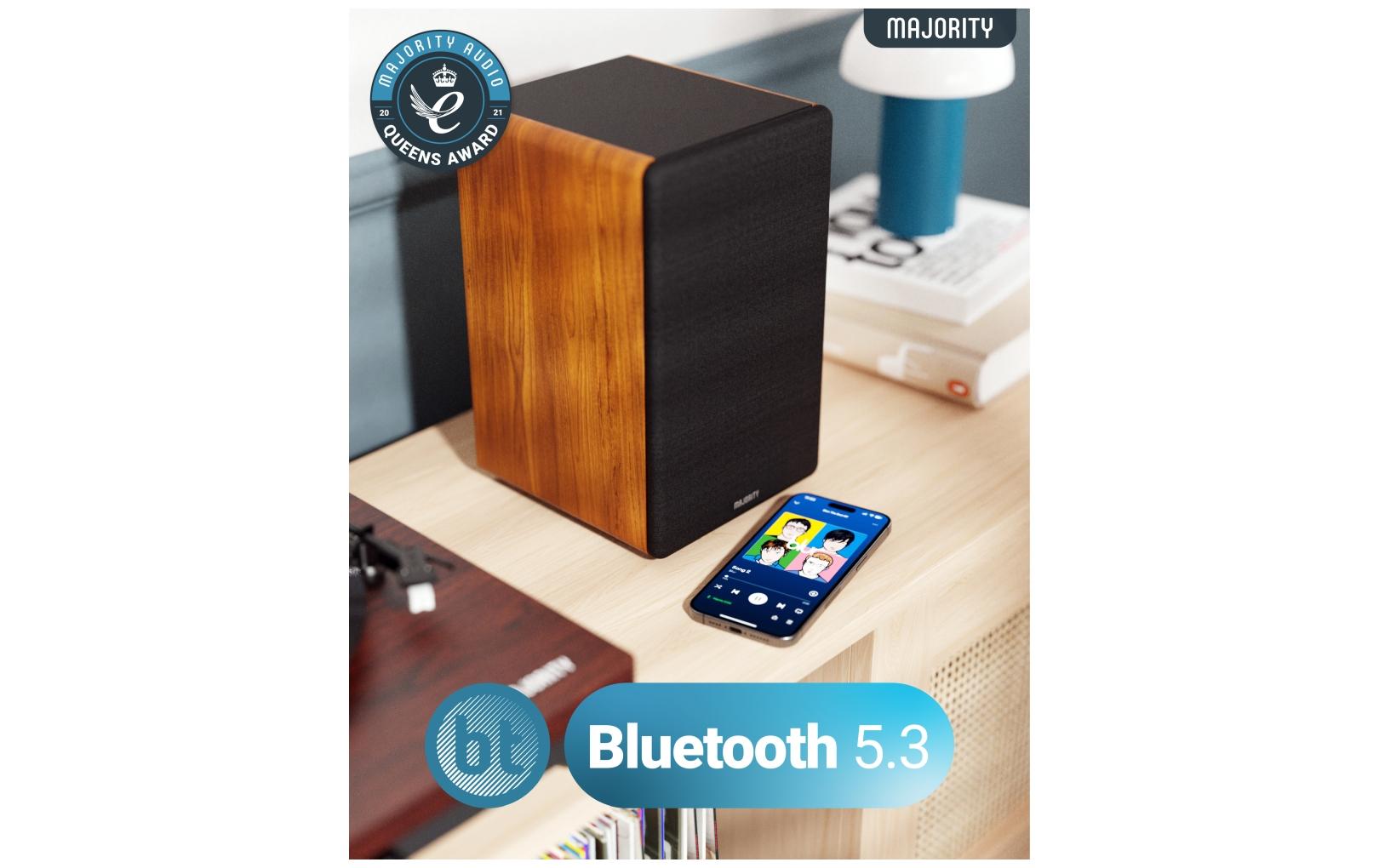 2210580_1 - Mediatech Majority D100 Aktiv Holzgehäuse 100 W Bluetooth 5.3