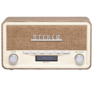 Denver DAB-18LW DAB+ FM Retro Echtholzgehäuse Bluetooth AUX