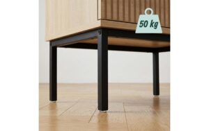 Relaxdays Beistelltisch mit Schubladen Hellbraun