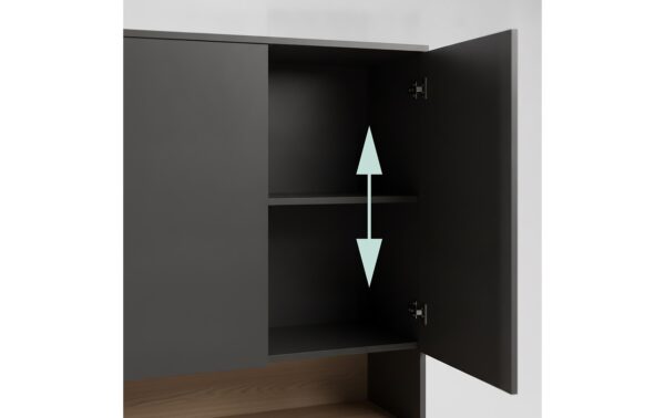 Relaxdays Waschmaschinenschrank Anthrazit/Hellbraun