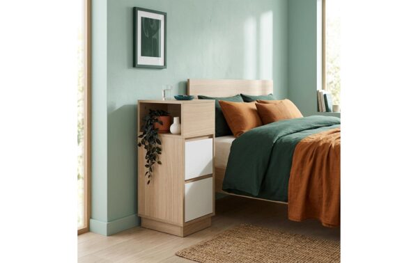 2211849_4 - Mediatech Relaxdays Schmaler Beistelltisch 2er Set H x B x T: ca. 64 x 24 x 30 cm, Braun