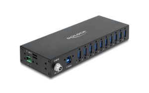 Delock Industrie Hub 10 x USB 5 Gbps Typ-A, 8 kV ESD Schutz