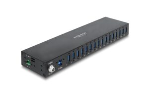Delock Industrie Hub 16 x USB 5 Gbps Typ-A, 8 kV ESD Schutz
