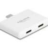 Delock USB Type-C Adapter 10 Gbps, 4K 60 Hz, 92 W, Weiss