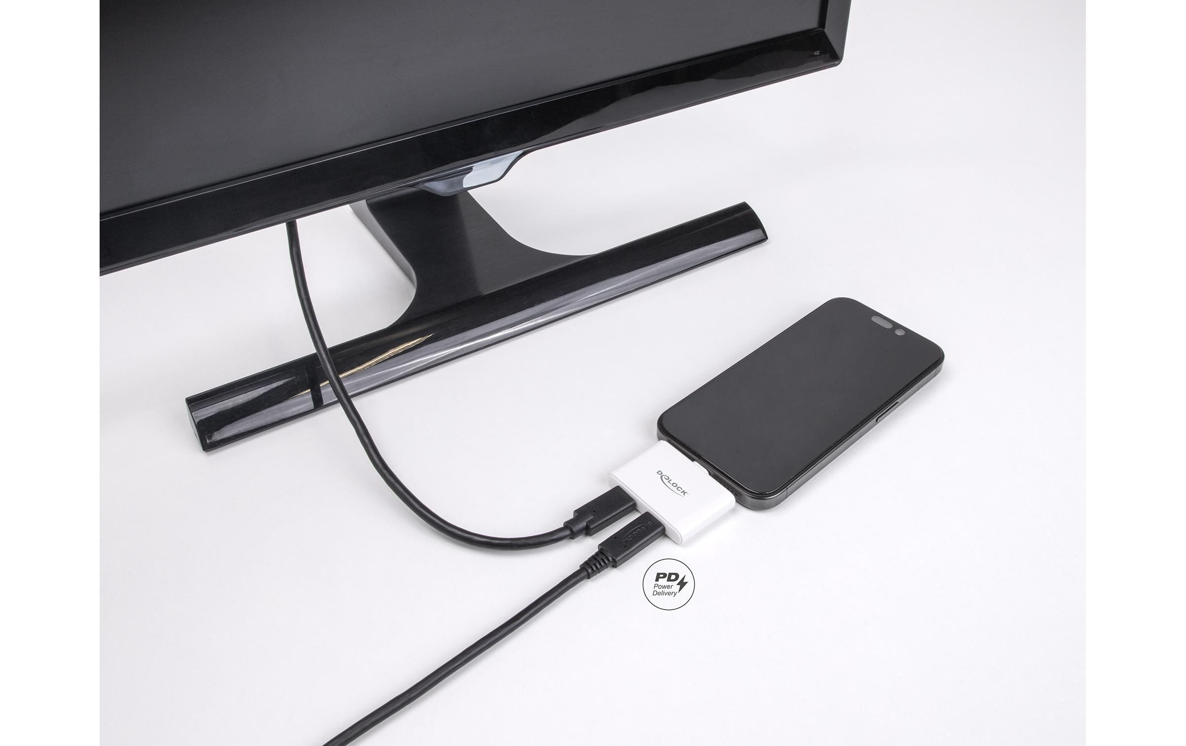 2212731_1 - Mediatech Delock USB Type-C Adapter 10 Gbps, 4K 60 Hz, 92 W, Weiss