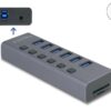 Delock Hub Externer, USB 5 Gbps, 6 Port, mit Schalter