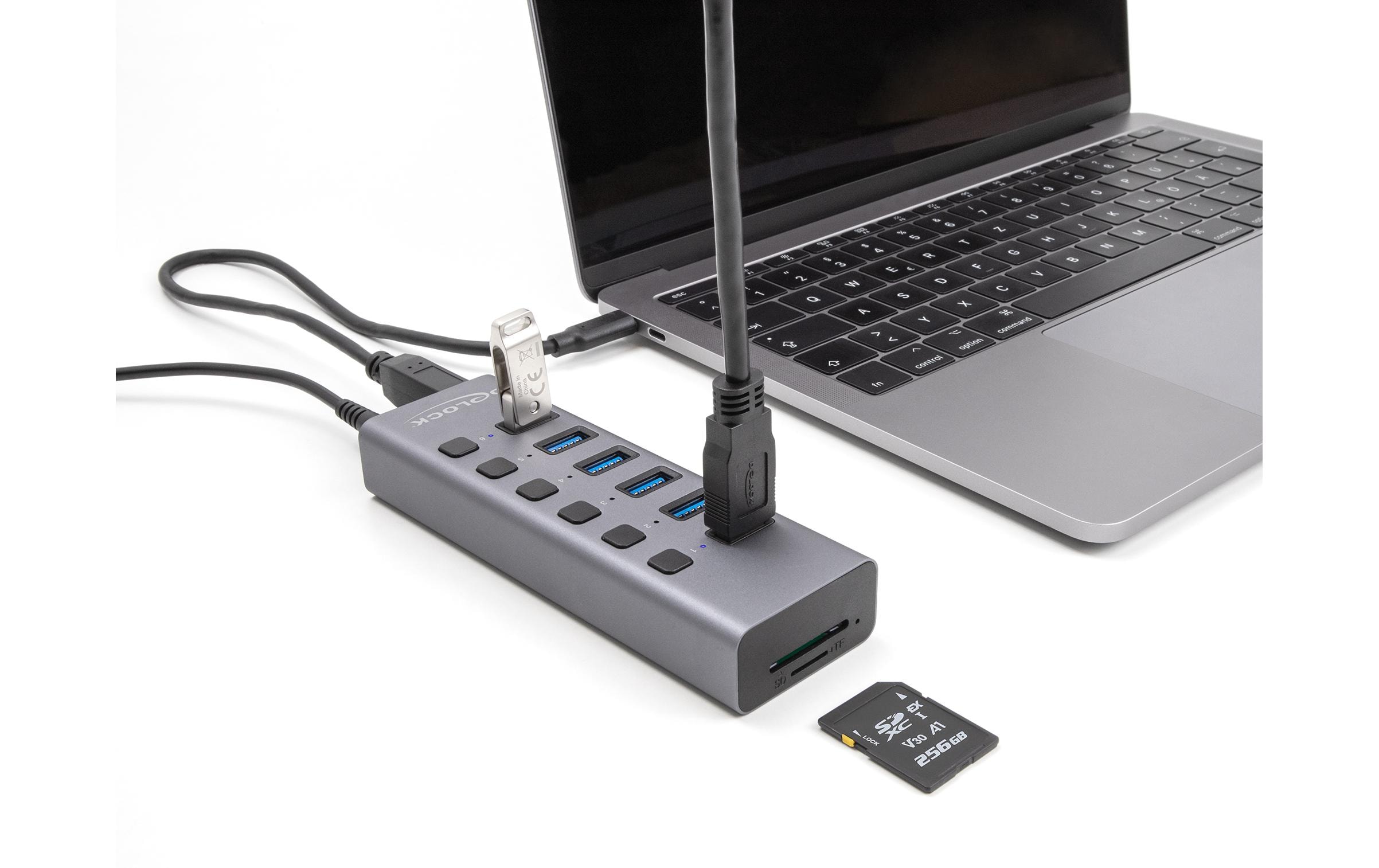 2212733_1 - Mediatech Delock Hub Externer, USB 5 Gbps, 6 Port, mit Schalter