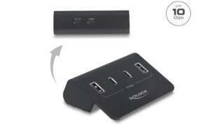 Delock Hub 10 Gbps, Metall, 2x USB-C, 2x USB-A kaufen Schweiz | Mediatech.ch
