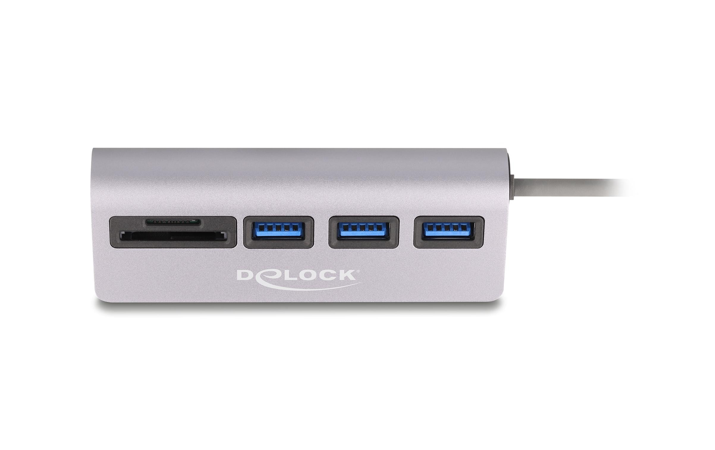 2212736 - Mediatech Delock USB Hub 3 Port, 5 Gbps, SD und Micro SD Card Reader kaufen Schweiz | Mediatech.ch
