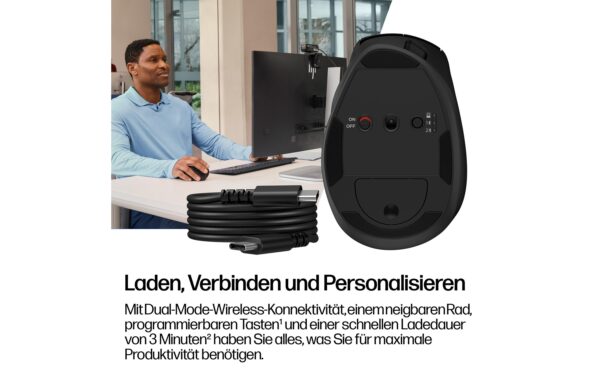 2213754_2 - Mediatech HP 925 Ergonomic Tilt Mouse 2.4 GHz,Bluetooth,Dual-Mode