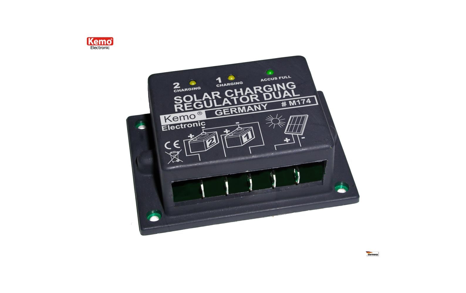 2213945 - Mediatech Kemo Electronic Solar Laderegler Dual, 16 A, für 12 V Panele kaufen Schweiz | Mediatech.ch
