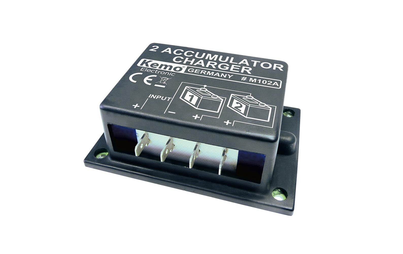 2213949 - Mediatech Kemo Electronic M102A Zweit-Akkulader für Bleiakkus 6-24 V/DC kaufen Schweiz | Mediatech.ch