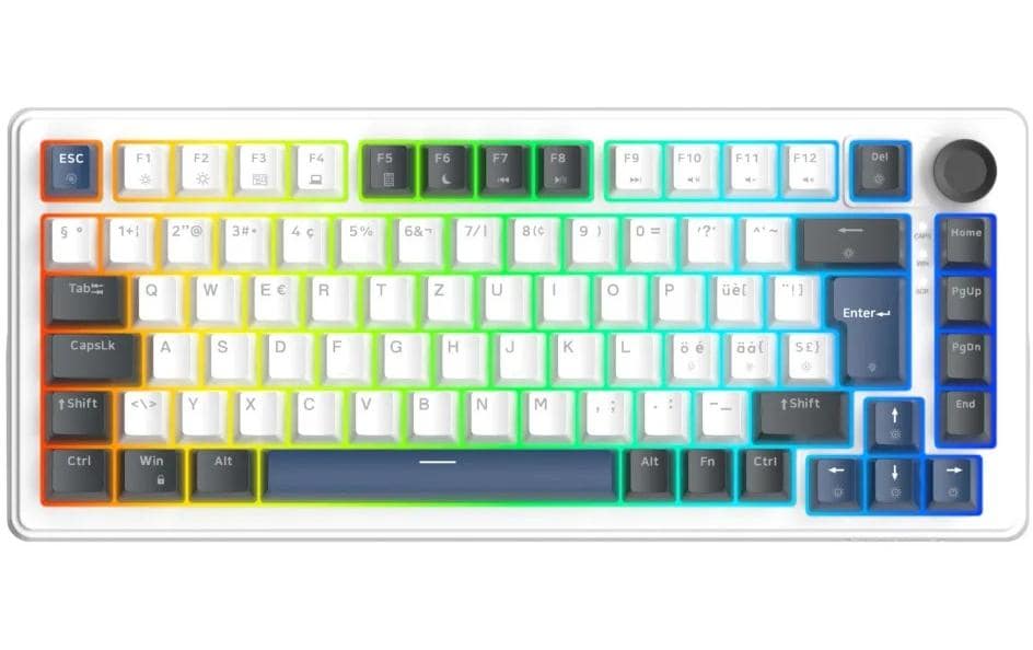 2216338_1 - Mediatech Deltaco DK480 GAM-205-W-CH, White Hot Swap, CH Layout