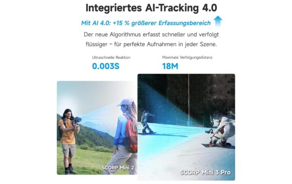 FEIYU Scorp Mini 3 Pro mit KI-Tracking und OLED-Touchdisplay