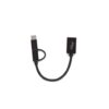 Playtronica USB-Adapter 2-in-1 Micro-USB USB-C Schwarz 0.1 m