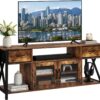 Relaxdays TV Lowboard mit Stauraum Material: MDF, Stahl, Vliesstoff
