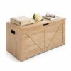 Relaxdays Sitzbank mit Stauraum Hellbraun