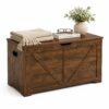 Relaxdays Sitzbank mit Stauraum Dunkelbraun