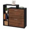 2226907 - Mediatech Relaxdays Schuhschrank mit 2 Klappen Schwarz/Braun