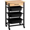 2228439 - Mediatech Kesper Servierwagen Metall/MDF, B 47 x T 37 x H 81, 5 cm
