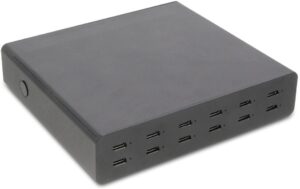 LMP SmartCHarge 12-240 HKC w/Kabel 12 Port GaN, 240W, USB-C Kabel, Halterung