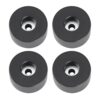 2235408 - Mediatech Adam Hall Hardware 4909 M4 4er Set, Gummifuss rund, Weich-PVC, Schwarz