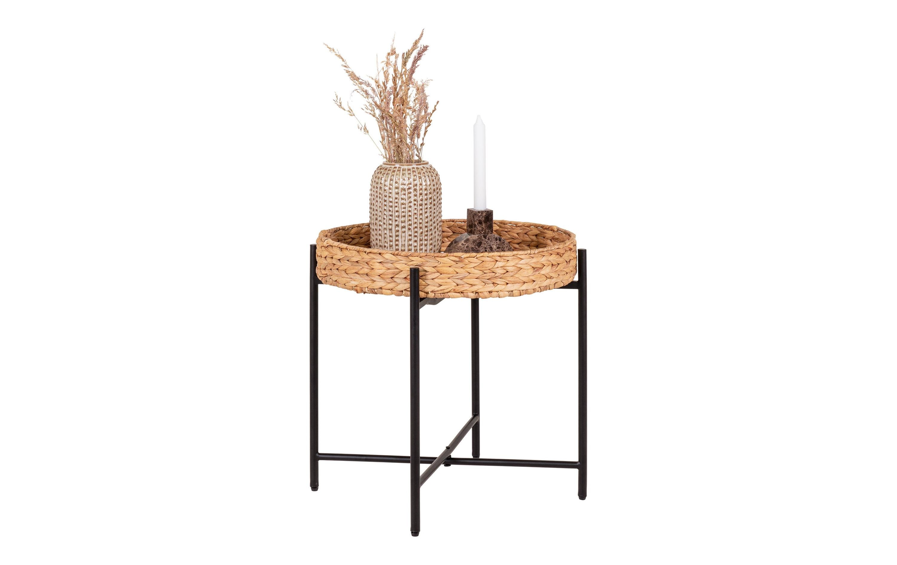 2244097_1 - Mediatech House Nordic Beistelltisch Naro Metall, Wasserhyazinthe, 50x48.5 cm