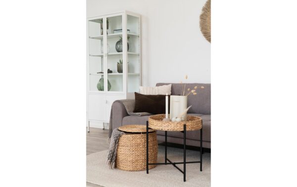 2244097_3 - Mediatech House Nordic Beistelltisch Naro Metall, Wasserhyazinthe, 50x48.5 cm