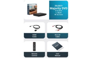 Majority DVD Player HDMI-ARC USB-Medien Mono-LED-Display