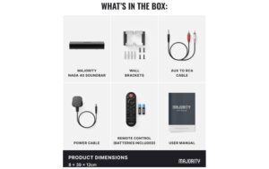 2245115_5 - Mediatech Majority Naga 40 70 W, Bluetooth, HDMI ARC, Optical-In, USB