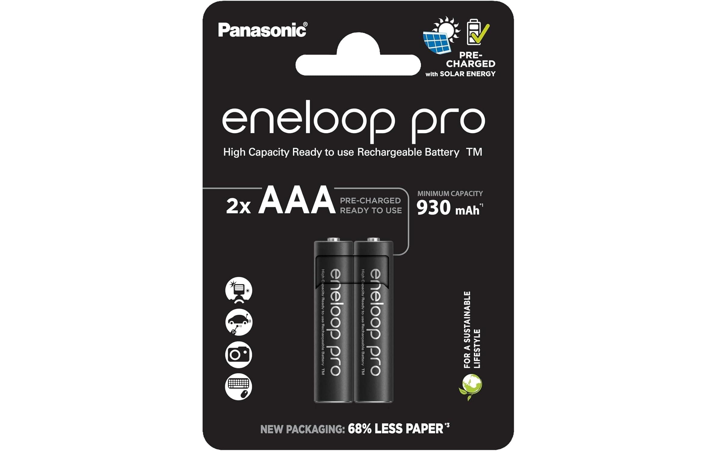 2251349 - Mediatech Panasonic Akku eneloop pro 2x AAA 930mAh 2er Pack AAA, 930mAh, 1.2V, vorgeladen kaufen Schweiz | Mediatech.ch