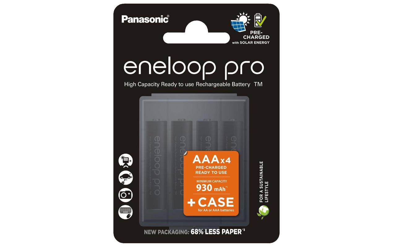 2251350 - Mediatech Panasonic Akku eneloop pro 4x AAA inkl Box 4er Pack AAA, 930mAh, 1.2V, vorgeladen, Box kaufen Schweiz | Mediatech.ch