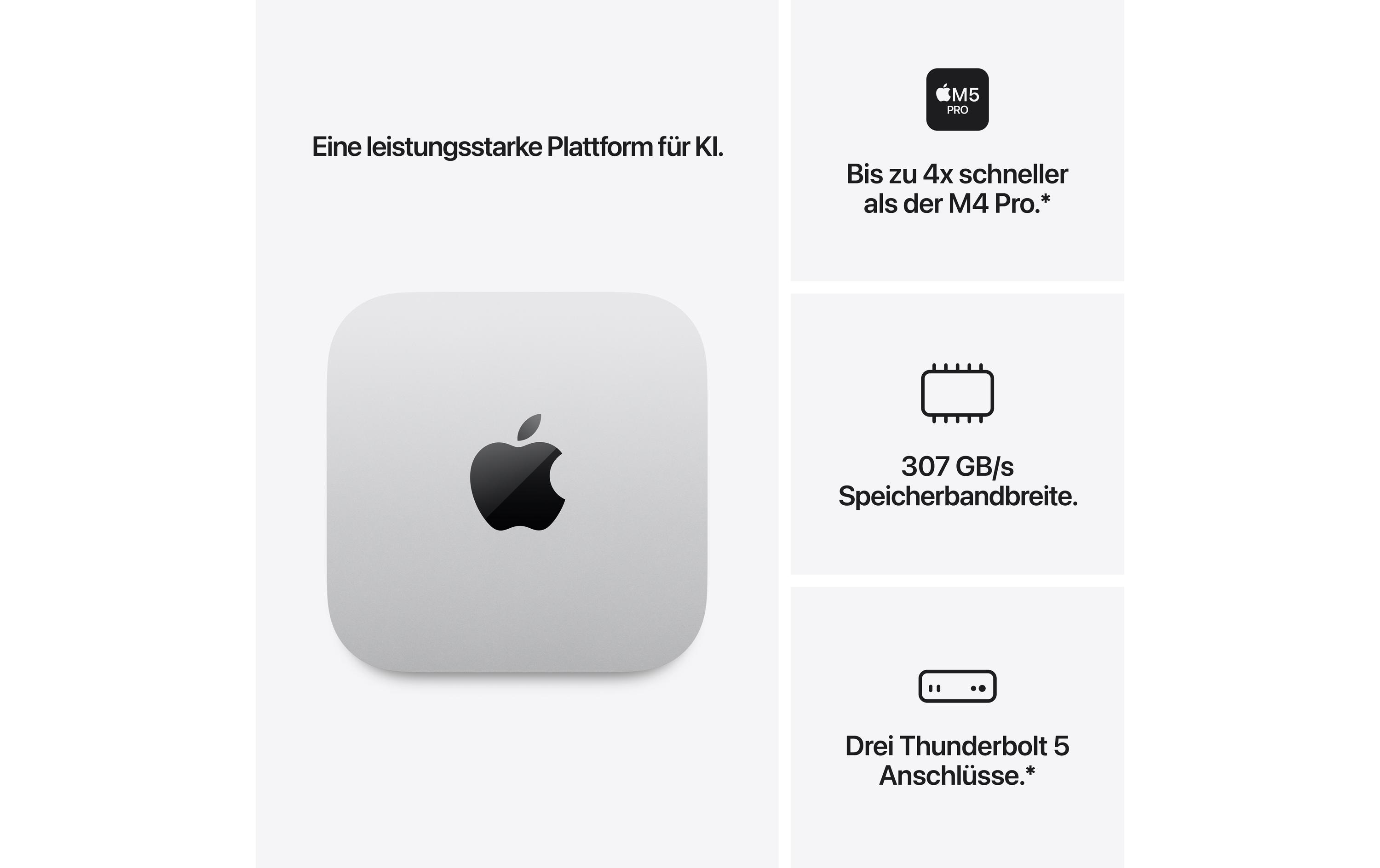 2252823_1 - Mediatech Mac Mini (M5 Pro), Silber, Z1UD 15C CPU, 16C GPU, 48GB, 512GB, 2.5 GbE