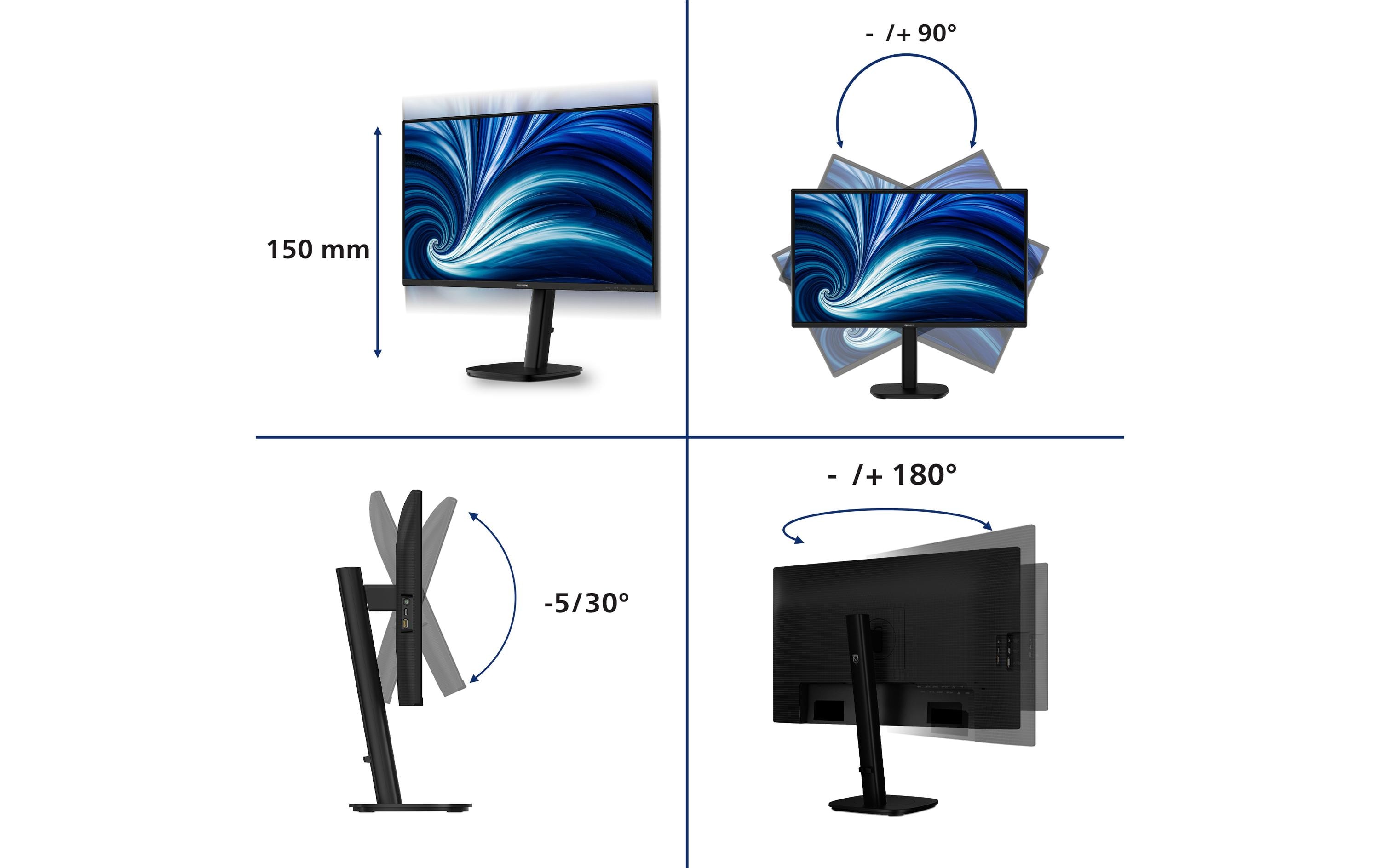 2254245_1 - Mediatech Philips 27 27B2U3301/00, 1920x1080 120Hz HV, HDMI, DP, USB-C, RJ-45, PD 90W