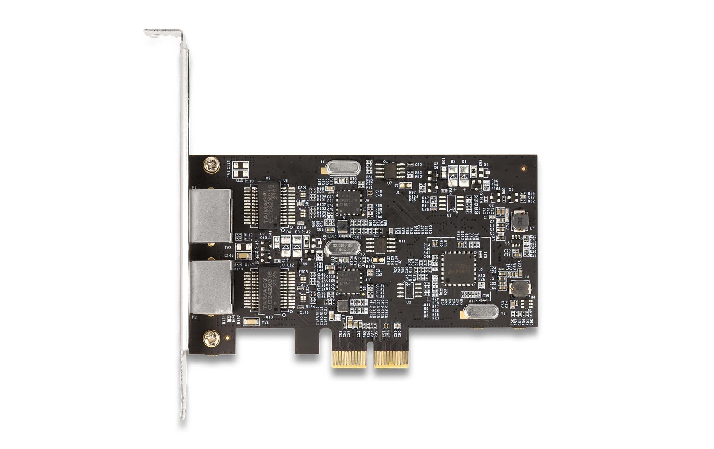 2256362_1 - Mediatech Delock PCI Express-x2 Netzwerkkarte 2.5Gbps LP, 10/100/1000Mbps, Intel i225V v3 Chip