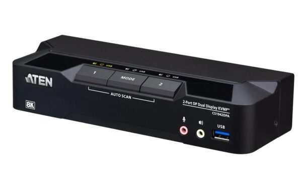 Aten CS1942DPA Switch Dual View 2 Port USB 8K DisplayPort Dual Display KVMP Switch